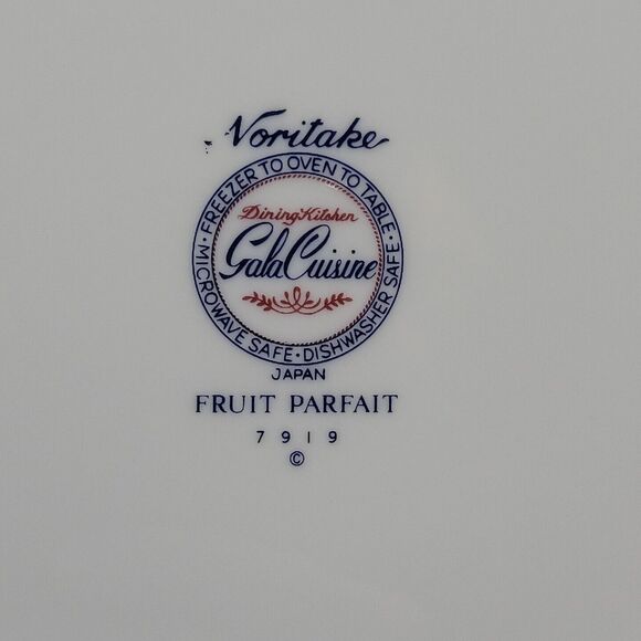 Noritake Gala Cuisine Fruit Parfait 6 3/4" Bread Plates Bundle of 5 - Picture 11 of 11